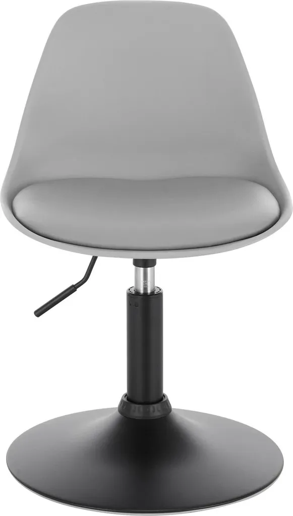 Chaise de bar pivotante grise réglable avec dossier ergonomique chic - 2