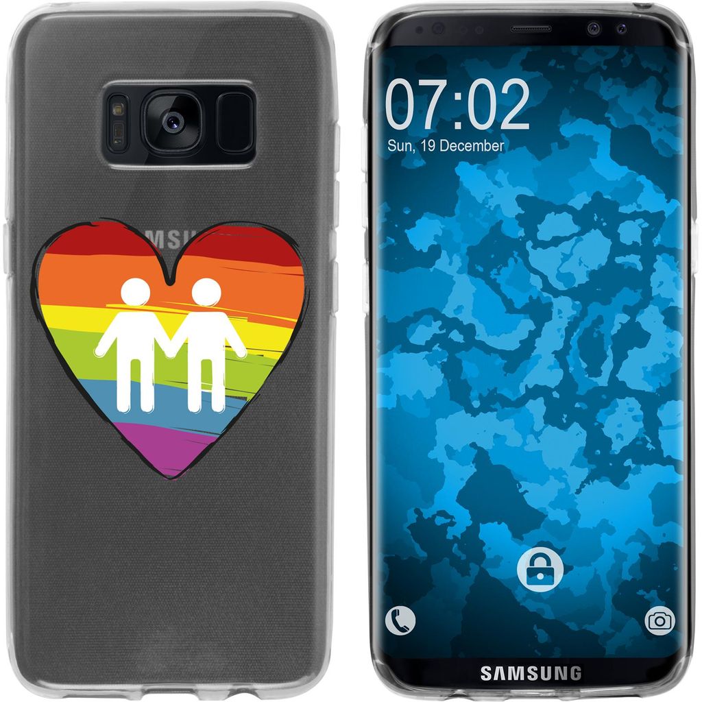 PhoneNatic Case kompatibel mit Samsung Galaxy S8 Plus Silikon-Hülle pride Männer M3