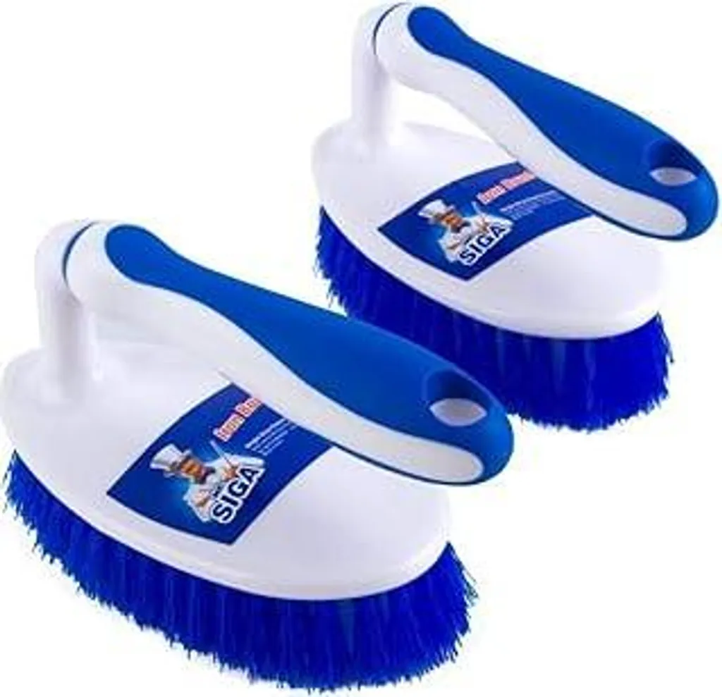 MR.SIGA Spazzola Scrub Robusta 2 Pz | Ideale per Garage e Bagno
