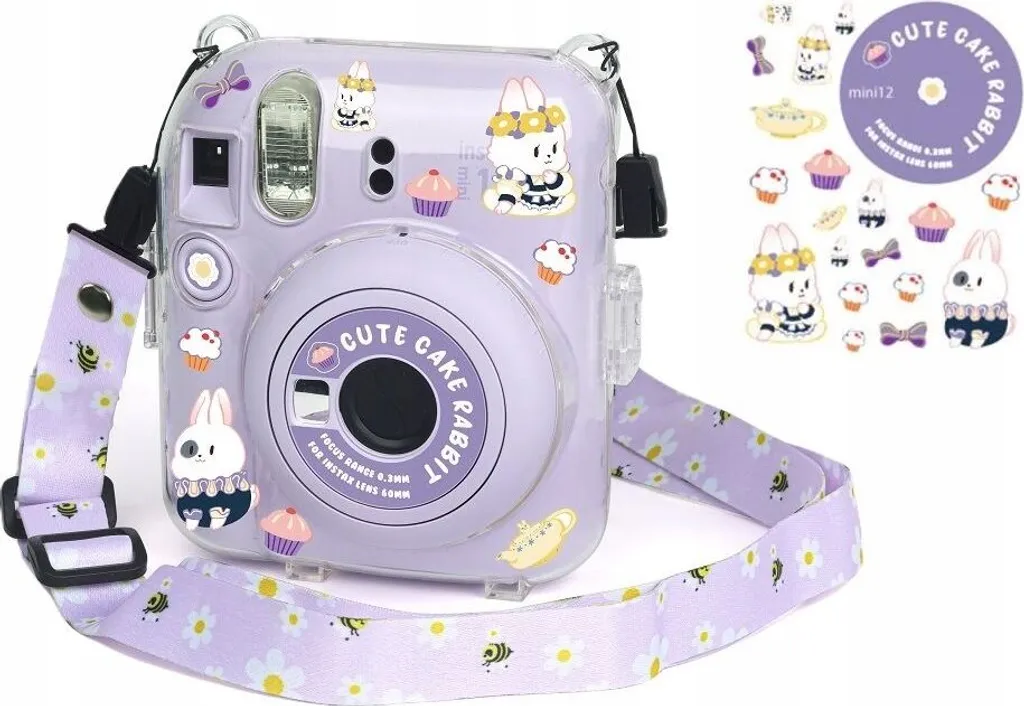 Custodia Custodia per FujiFilm INSTAX Mini 12 + adesivi / Coniglio carino