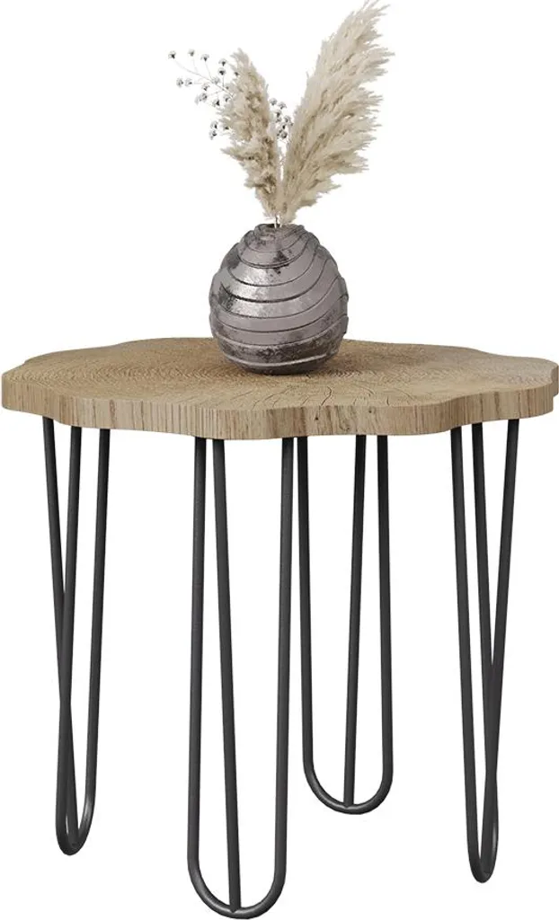 Petite table basse Vicco Ringo 50x50 Chêne - Idéale pour petits espaces
