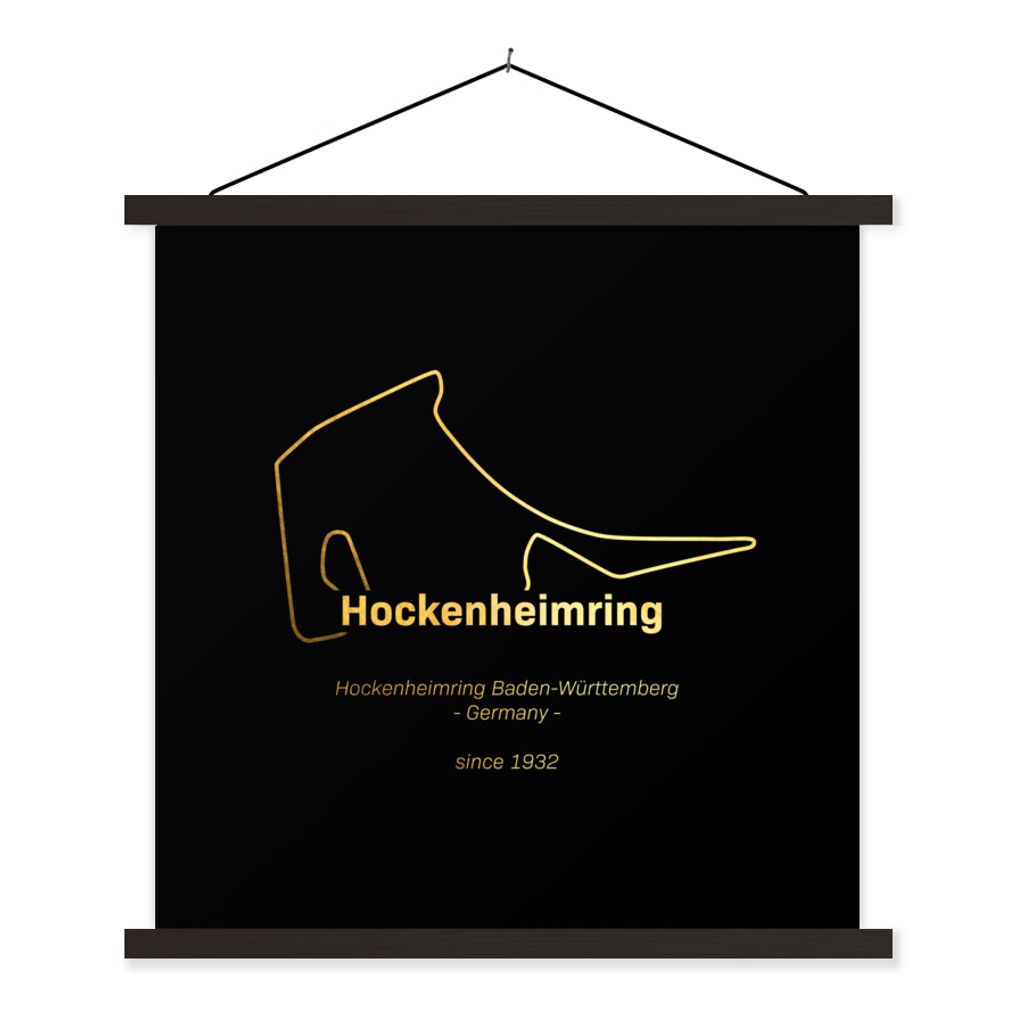 MuchoWow Textilposter Deutschland - Formel 1 - Rennstrecke 40x40 cm mit schwarzem Rahmen - Fotos