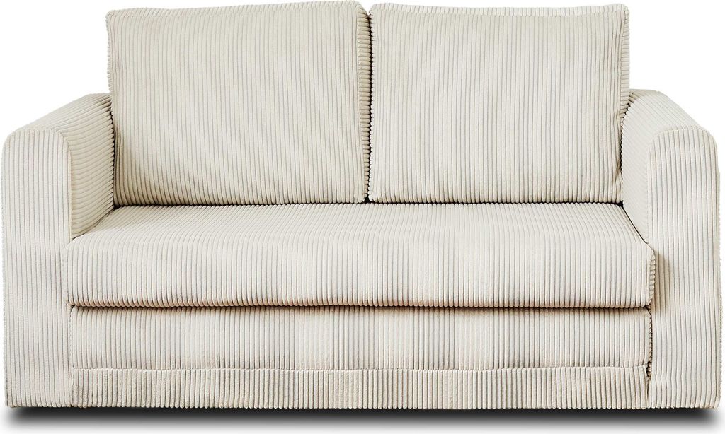 Best Möbel Marilia - 2-Sitzer Sofa, mit Schlaffunktion, aus Cord , Beige