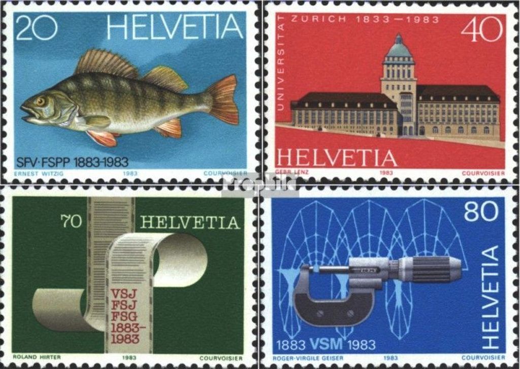 Briefmarken Schweiz 1983 Mi 1245-1248 (kompl.Ausgabe) postfrisch Jahresereignisse
