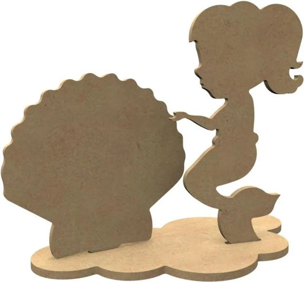 Décoration Sirène à Personnaliser - Solution DIY Gomille MDF 25x20 cm