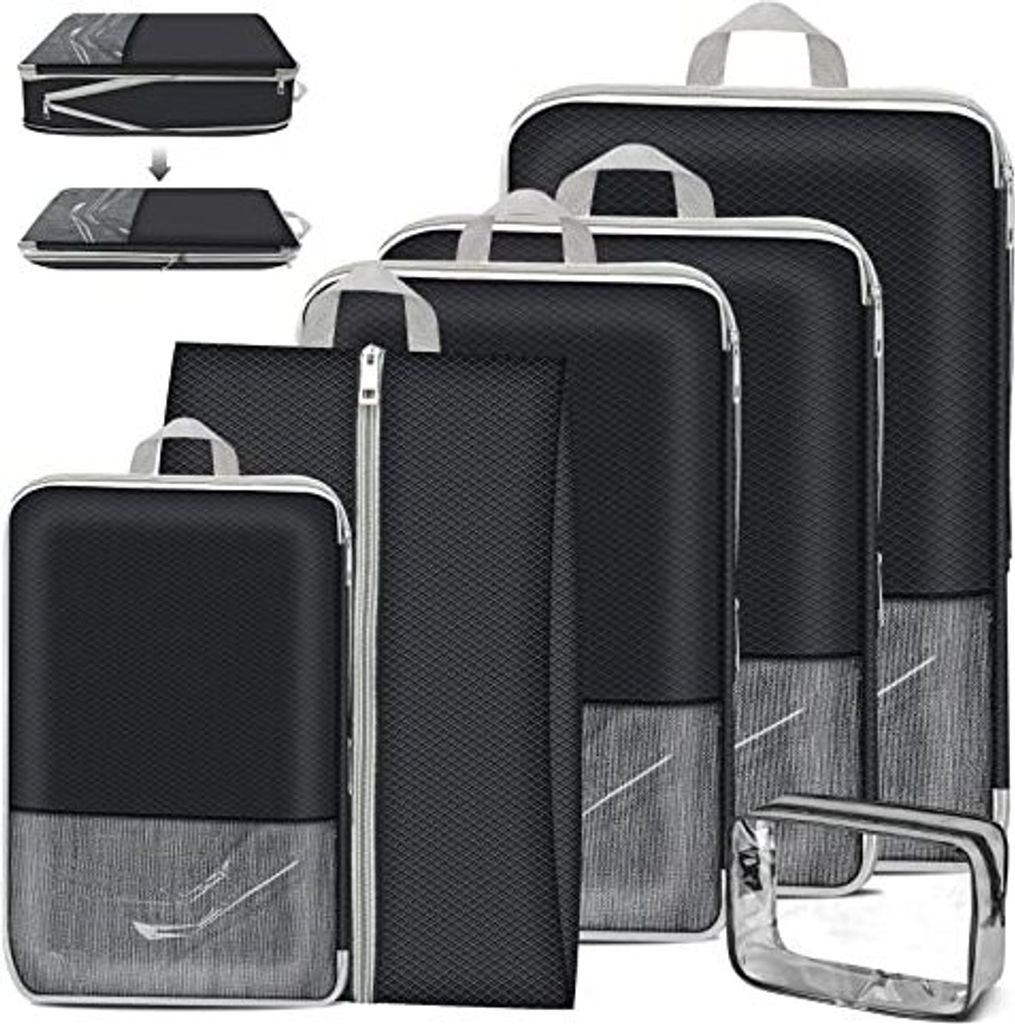 Yotako -Koffer -Organisatorkomprimierung, Kompressionspackungswürfel Würfel -Set, wasserdichte Beutel Schuhbeutel und kosmetischer Koffer, Rucksa...