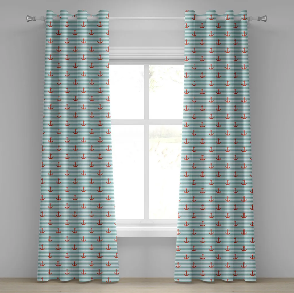 Tenda Marinara ABAKUHAUS 280x225cm con Occhielli - Rosso e Blu Navy