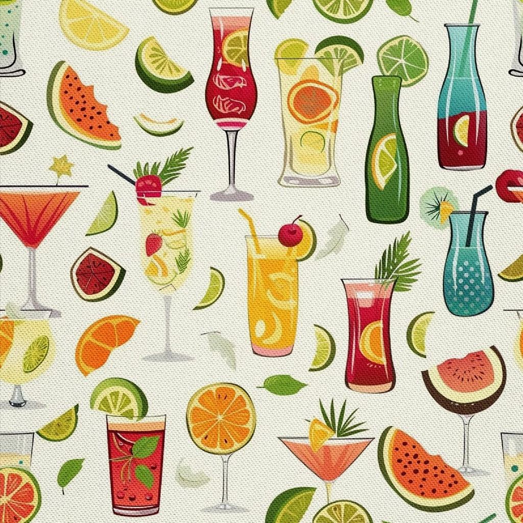 OUTDOOR DEKOSTOFFE OXFORD - Motiv Cocktail | DX8425