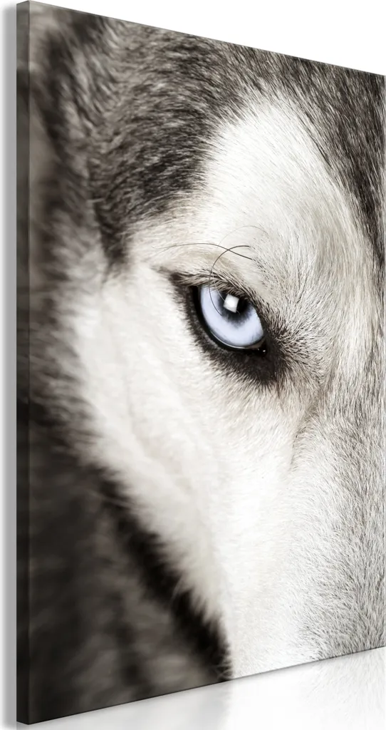 Quadro Cane Tela 80x120 cm - Arredo Casa Animale Sguardo Dolce