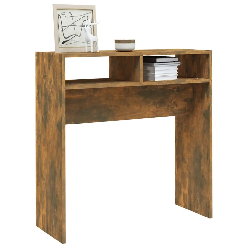 Tavolo Consolle Rovere Fumé vidaXL 78x30x80 cm | Ingresso e Soggiorno - 10
