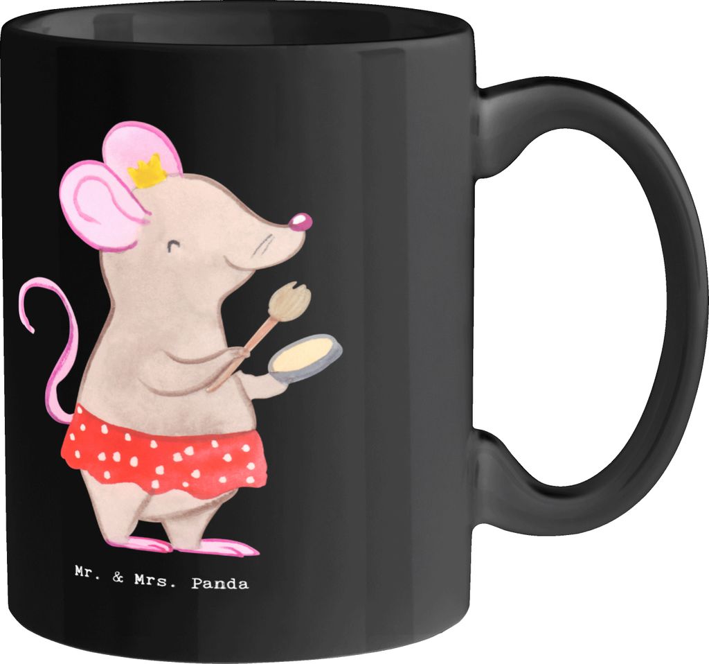 Mr. & Mrs. Panda Pott Kosmetiker Magie - Schwarz - Geschenk, Make-up, Berufsliebe, Teetasse, professionelle, Beruf, Tasse, Wellness, Kaffeebecher, ...