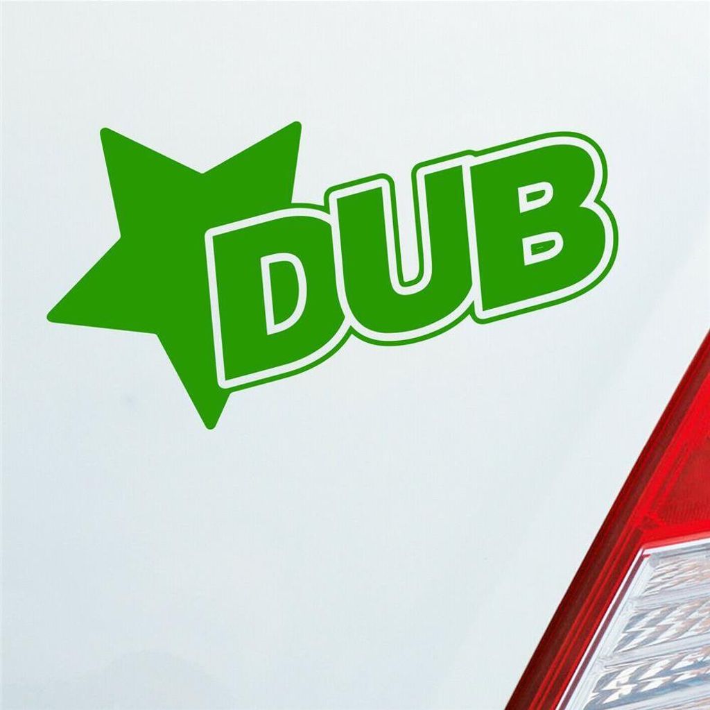 Auto Aufkleber Stern Tuning Star 12x7 cm Hellgrün Sticker Heckscheibenaufkleber
