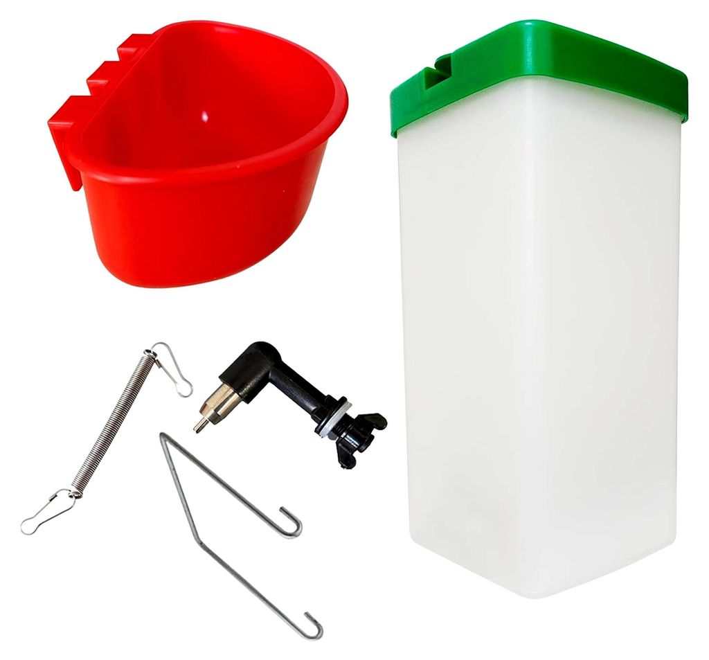 Automatische 1-Liter-Kaninchen-Wasserflasche für Käfig, tropffrei, hängende Nagetierbedarf, Nippeltränke, Futternapf, Hasen-Wasserspender für ...