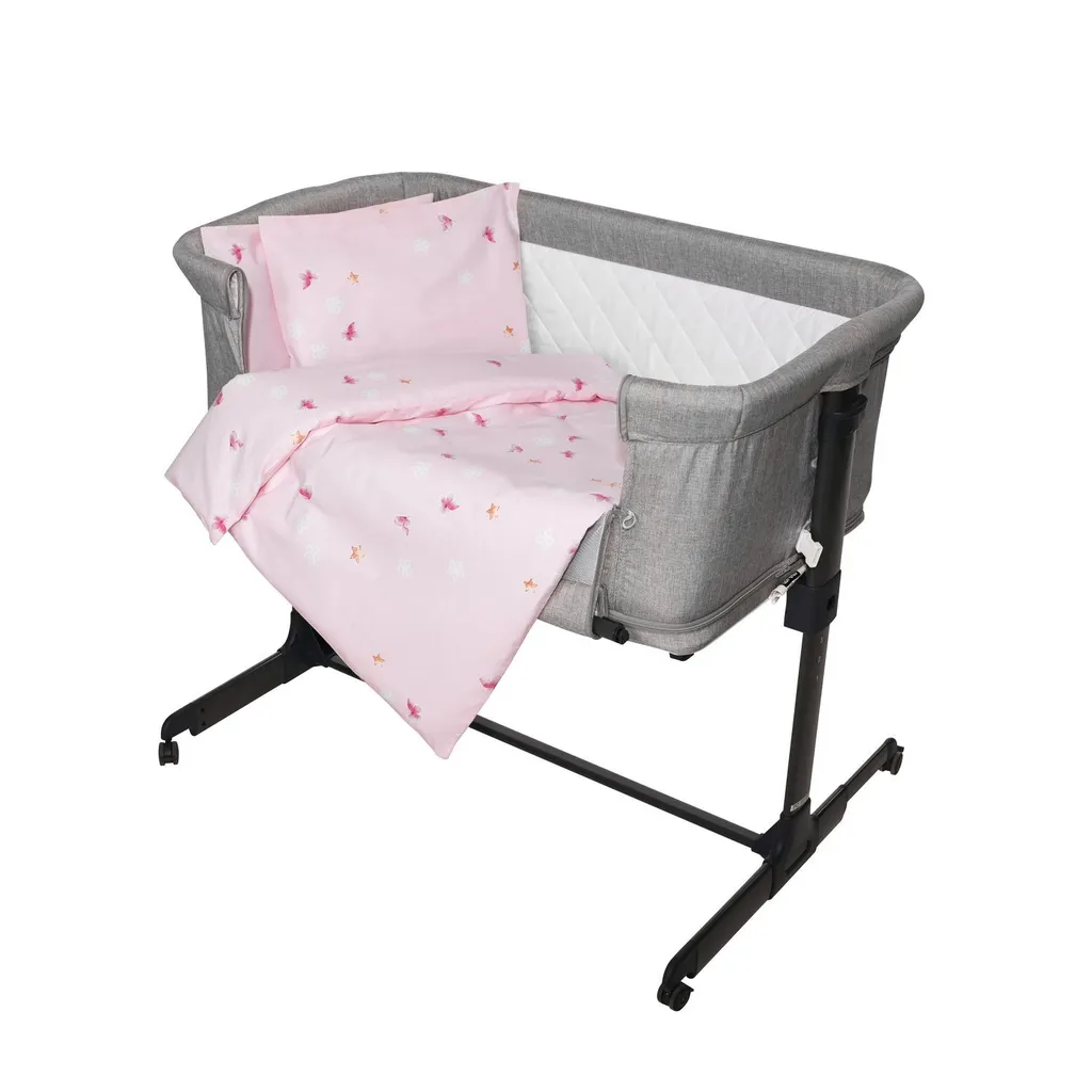Parure Lit Bébé Lorelli Eva : Sommeil Doux avec Couverture 75x75 Rose - 3