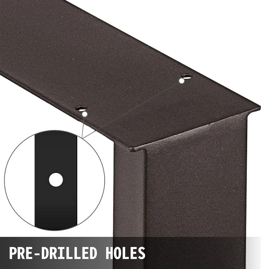 Pieds de table pour création de banc et table basse DIY acier carbone - 3