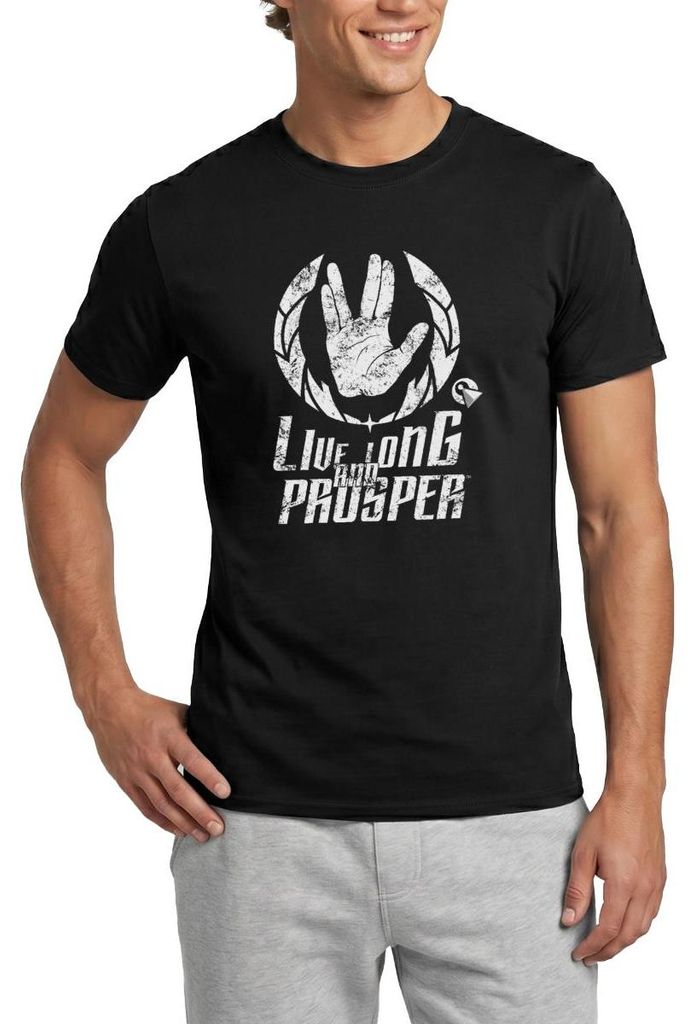 Spreadshirt Star Trek Discovery LLAP Vulkanier Männer T-Shirt, XXL, Schwarz