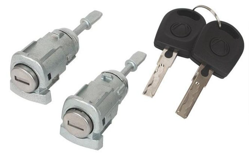 Skoda Fabia I 99-08 Türschlosseinsätze vorne links + rechts, 2 Stück. KPL