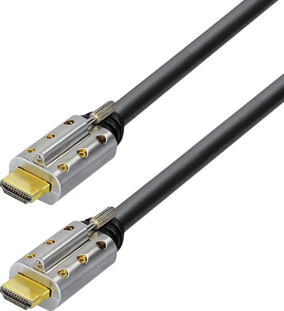 Aktives HDMI High Speed Kabel Ethernet mit integriertem Chipset 3D 4K UHD Schwarz, 10m