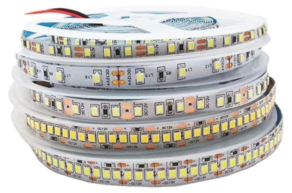 INF LED-Lichtband Reines Weiß 6000K 8mm 120LED 5m Innen 220V Doppelleiter 10m