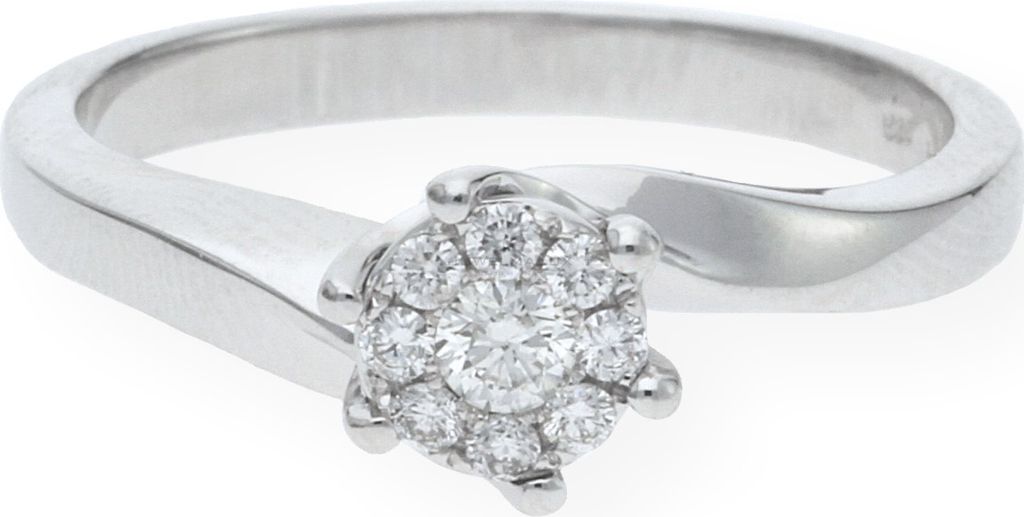 JuwelmaLux Ring 585 Weißgold mit Brillanten JL10-07-1404 56