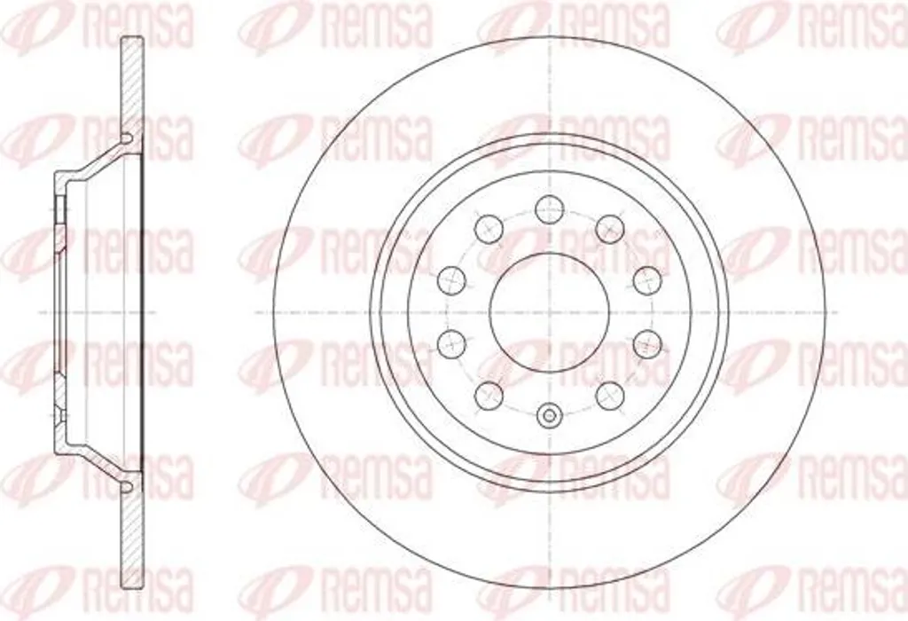 Disque de frein REMSA 61587.00 pour VW Golf VII et Passat 3Q0615601A
