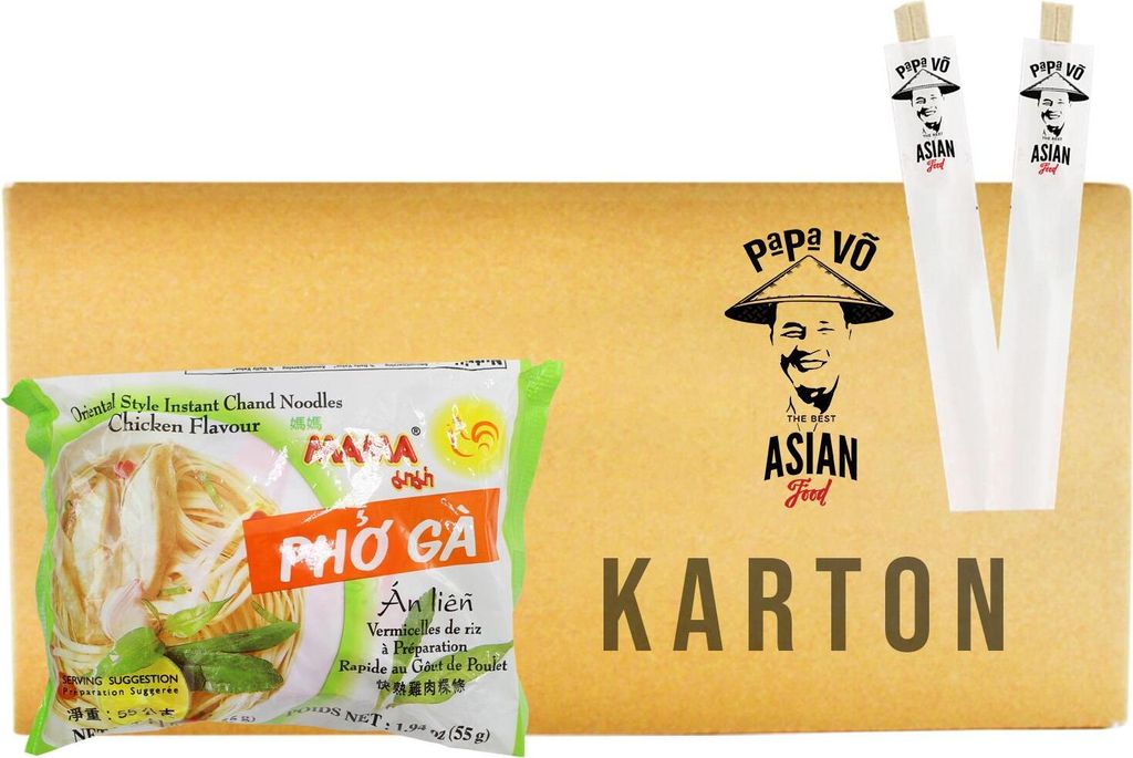 30x55g Mama Chand Chicken Instant Reisnudeln PHO GA Flavor 55g