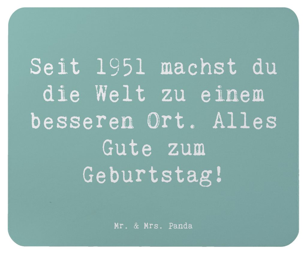 Mr. & Mrs. Panda Mauspad Spruch 1951 Geburtstag - Meeresbrise - Geschenk, Geburtsjahr, Happy Birthday, Alter, laptop, Glückwunsch, nostaliges, Mou...