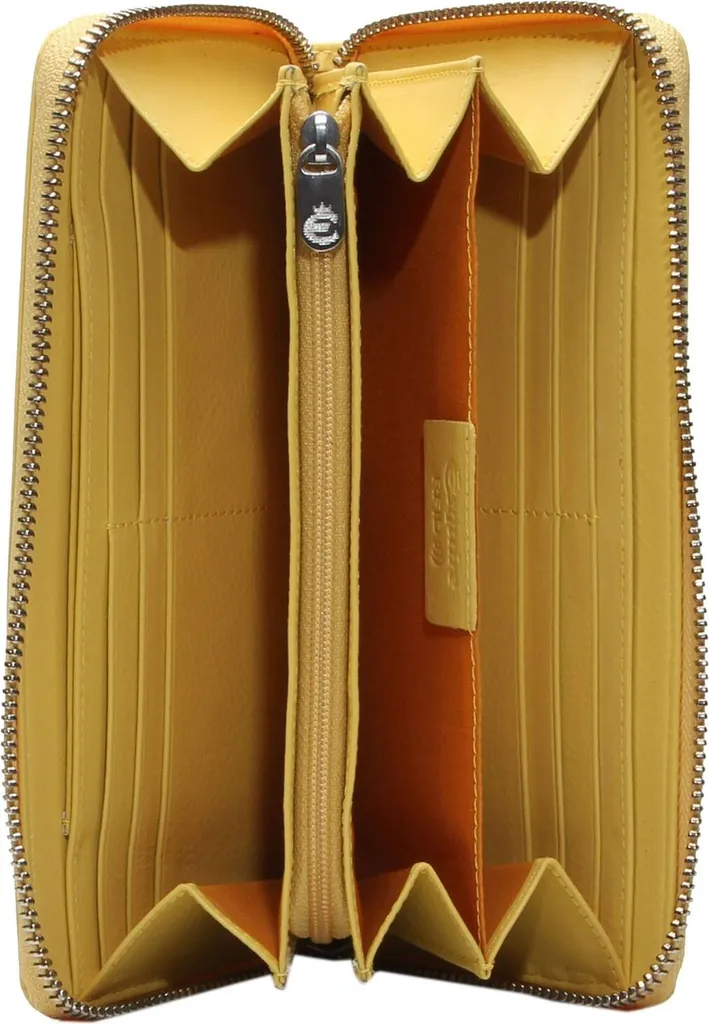 Esquire Pelle portafoglio Viktoria Zip Around Wallet Yellow giallo - 3