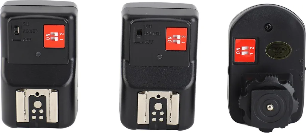 Déclencheur de flash sans fil 433Mhz universel avec 2 récepteurs noir