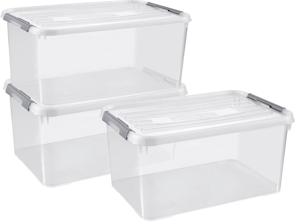 3 curver HANDY Aufbewahrungsboxen 50,0 l transparent 60,0 x Produktbild 1