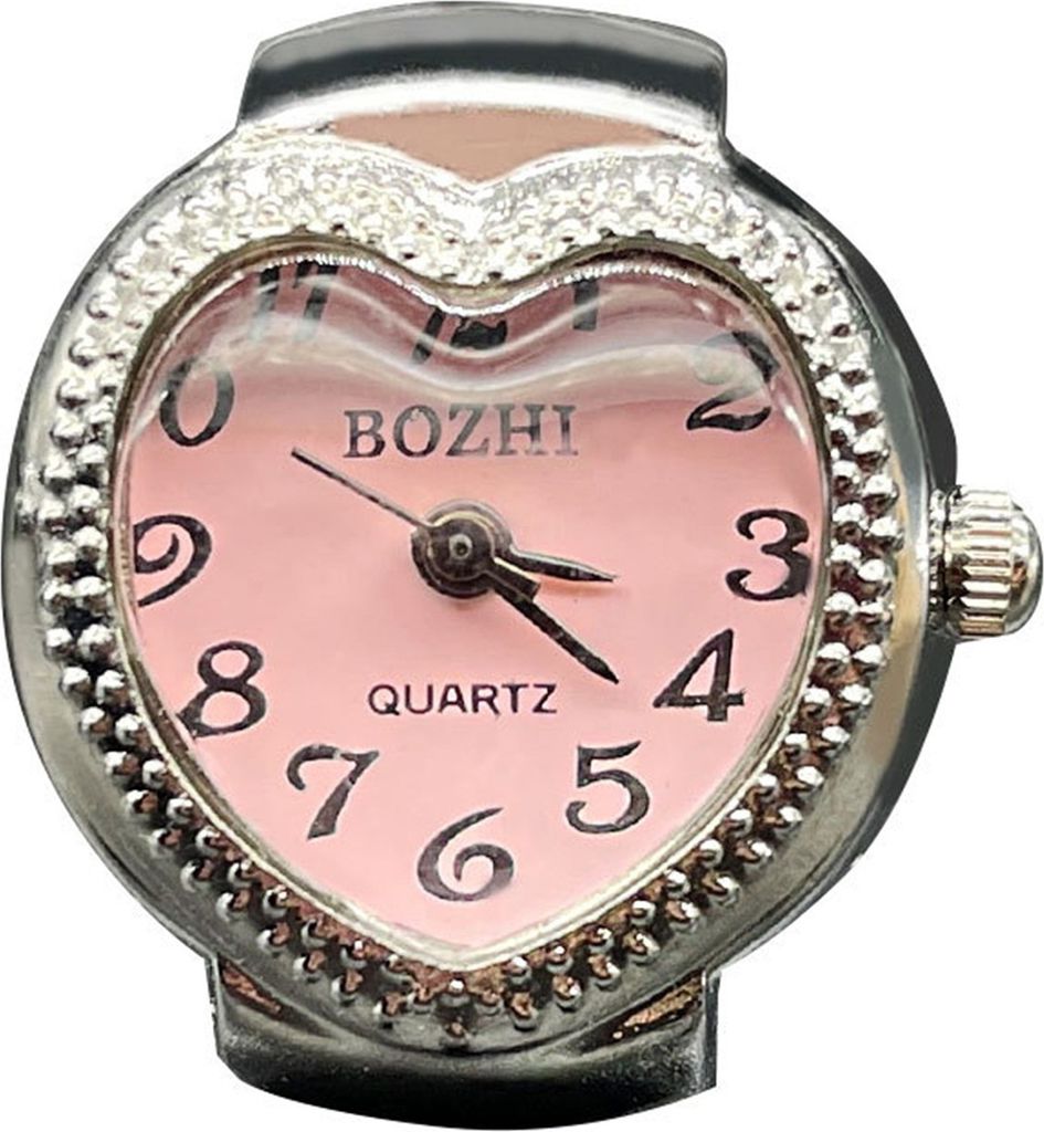 Liebe Herz Zifferblatt Ring Uhr Elastische Edelstahl Band Männer Frauen Paar Uhr Finger Ring Geburtstag Geschenk Mode-Accessoires