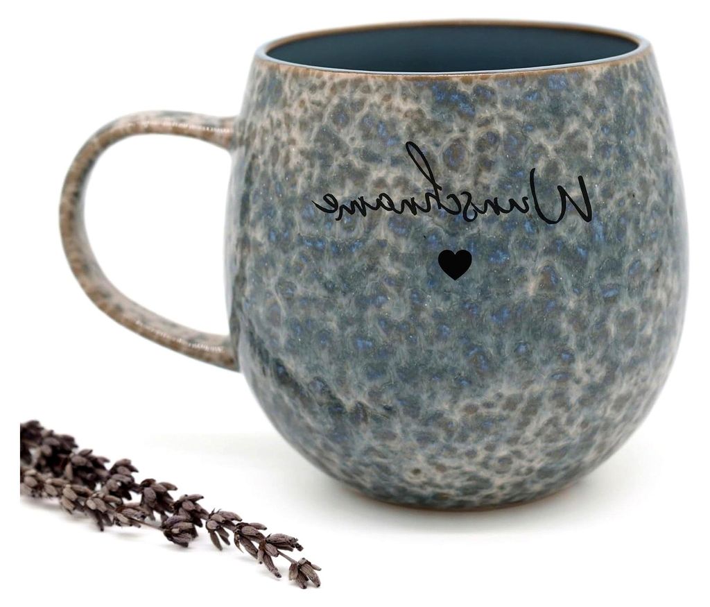Personalisierte Tasse 500ml | Gravur mit Wunschnamen | Große Kaffeetasse | Handveredelte Qualität | Jumbotasse | Geschenkidee für Partner, Freun...