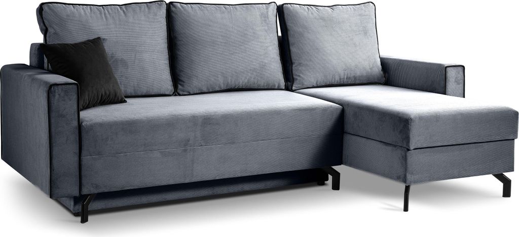 Marti Schlafsofa L-Form rechts altrosa Marti in altrosa - gemütliches Design - B/H/T: 230x89x148 cm