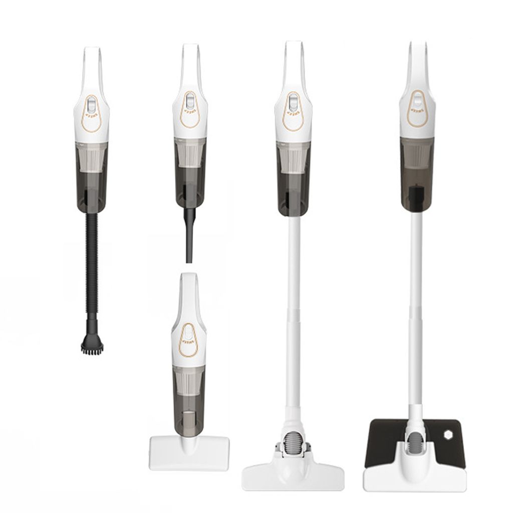 ZELURXX 5-in-1 Handstaubsauger, mehrschichtige Filterung, kabellose, Geräuscharmer Betrieb, Leichtes Design, Doppelnutzung für Haus und Auto, Weiß