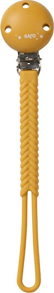 Saro Braid Pacifier Chain Mustard