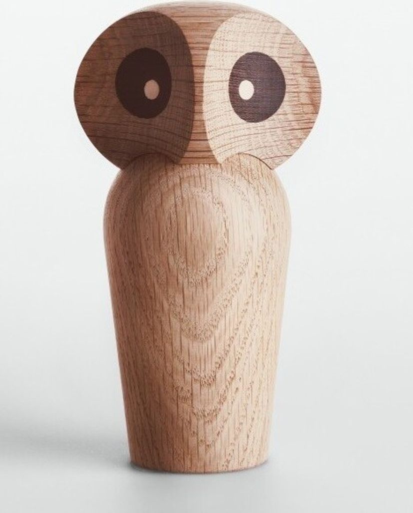 ARCHITECTMADE Holzfigur OWL small Eule Holzeule klein Eiche natur 12 cm 460