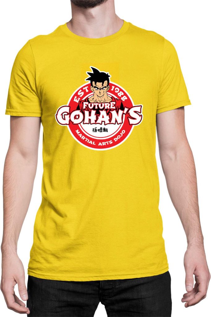 Herren T-Shirt Dragon Anime Manga Ball Z Future Gohan, Man XL / Gelb