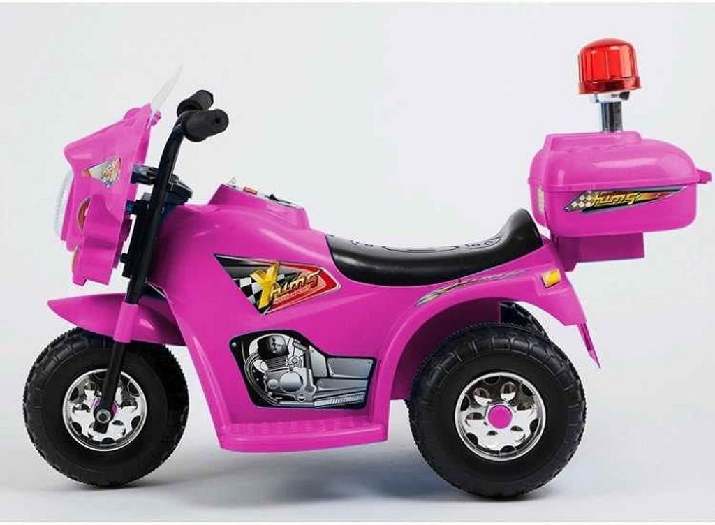 Elektro Kinder Motorrad Kinderfahrzeug Polizei Elektromotorrad LQ998 Pink 