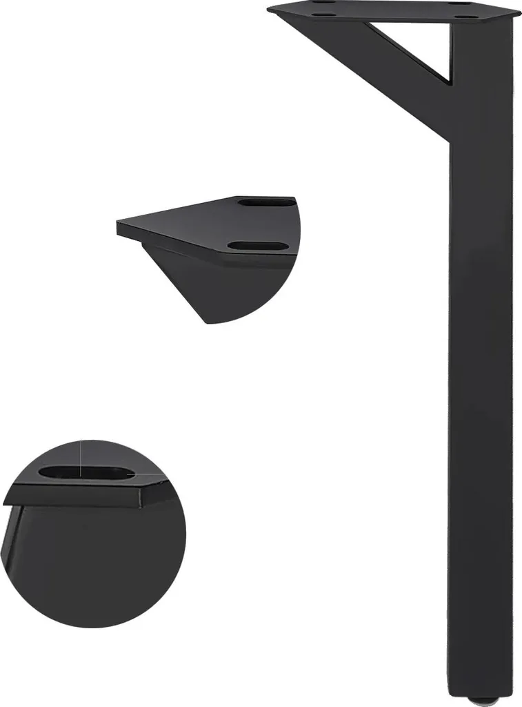 Gambe per Tavolo a Y Nero Opaco - Design Industriale DIY Alta Portata