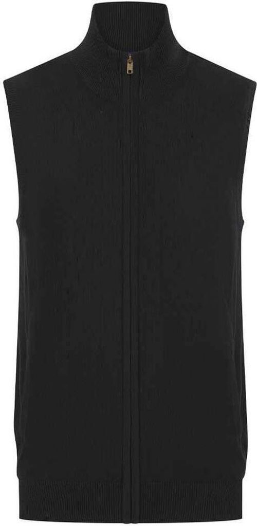 Henbury - Weste Durchgehender Reißverschluss für Herren Ärmellos PC7726 (4XL) (Schwarz)