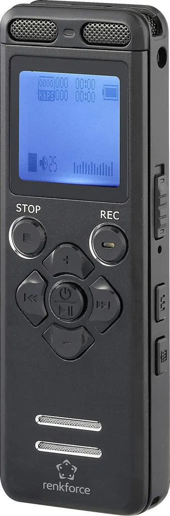 Dictaphone pour Conférences Renkforce RF-DVR-E36 Noir Idéal Étudiants