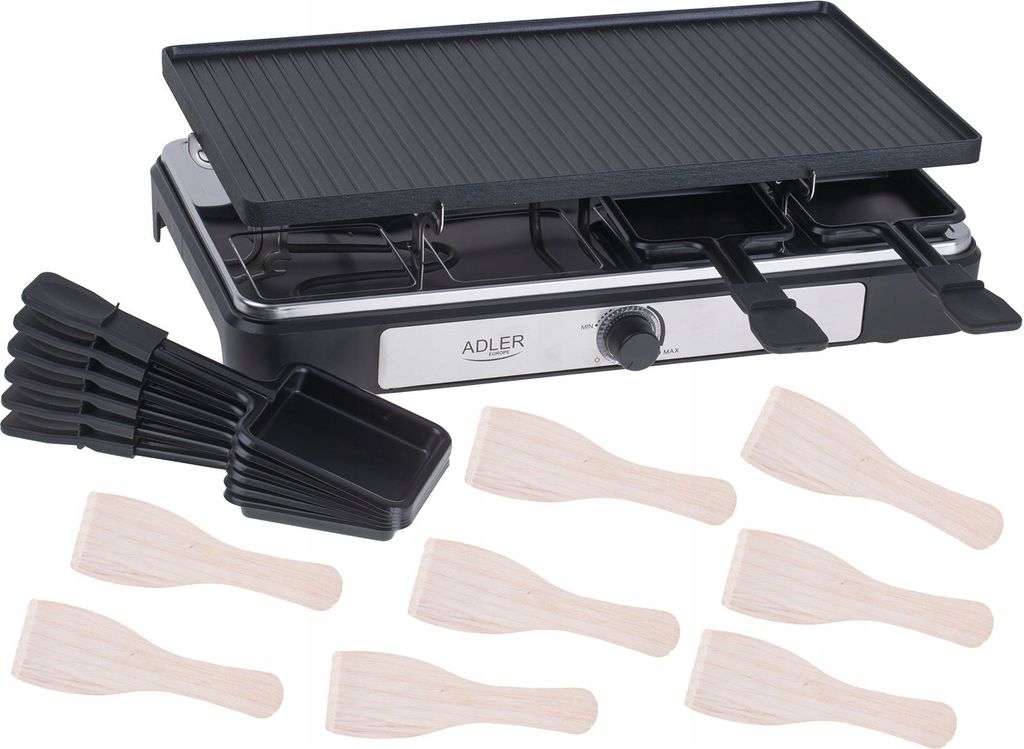 ADLER ELEKTRICKÝ GRIL 4 v 1 Raclette 1400W 8 osôb Obrázok produktu 8