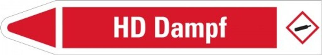 Dreifke Aufkleber I RKZ-Etikett HD Dampf, links, rot/weiß, für Ø 40-60mm, 21...