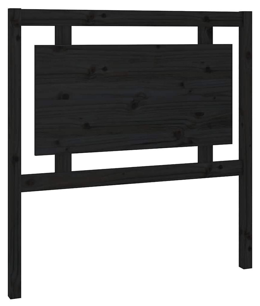 vidaXL Kopfteil Schwarz 95,5x4x100 cm Massivholz Kiefer