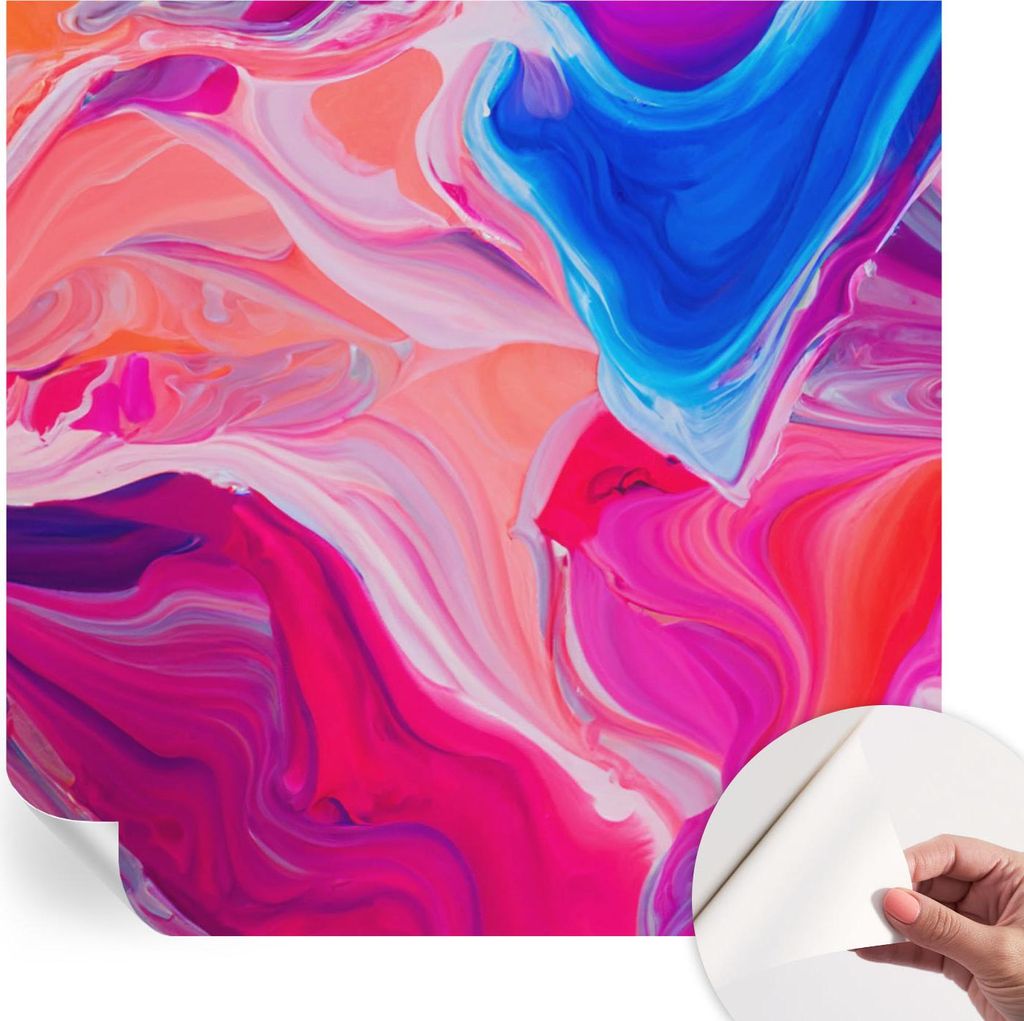 Selbstklebende Wandtapete - Dekorative Tapete für Wohnzimmer - Klebefolie für Wandbilder - Tapetenfolie für Wanddekoration - 250x250 cm - Flüss...