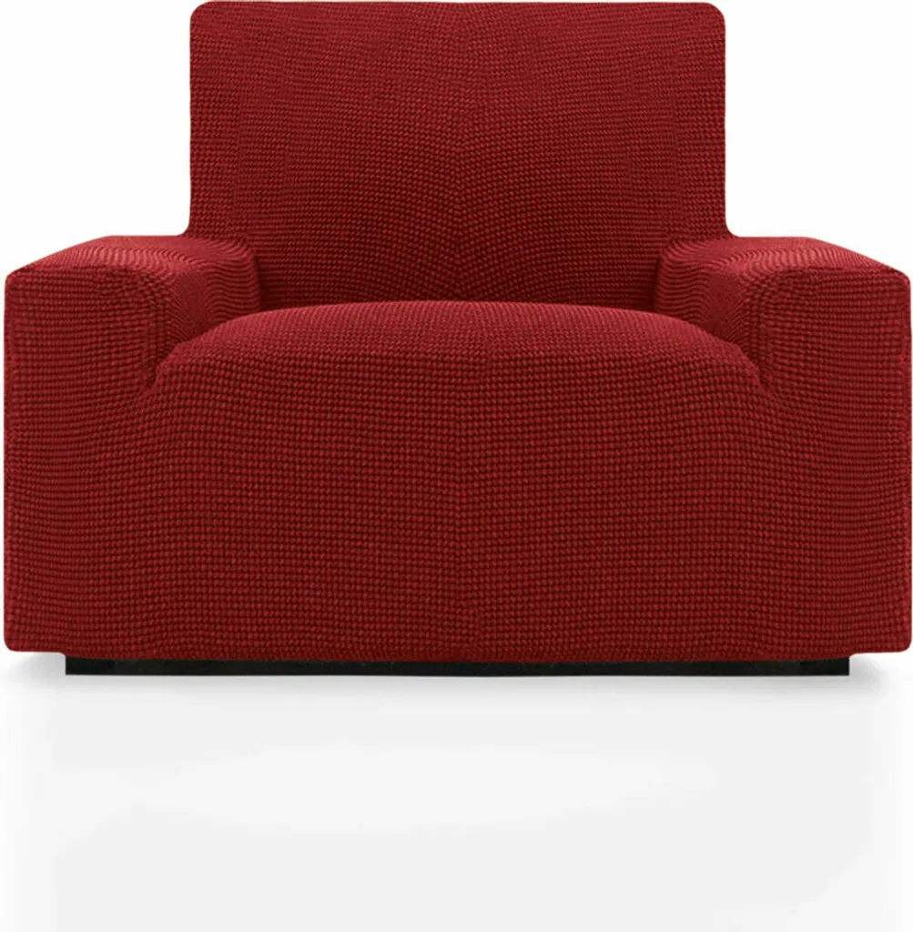 SOFASKINS® Super Stretch Cover, Copertura per divano a 1 posto, Traspirante, confortevole e resistente, Facile da installare, Dimensioni (70-110 cm), Colore Rosso
