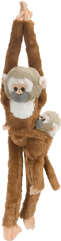 Bébé Singe Peluche Anti-Perte avec Mains à Scratch - Jouet de Voyage