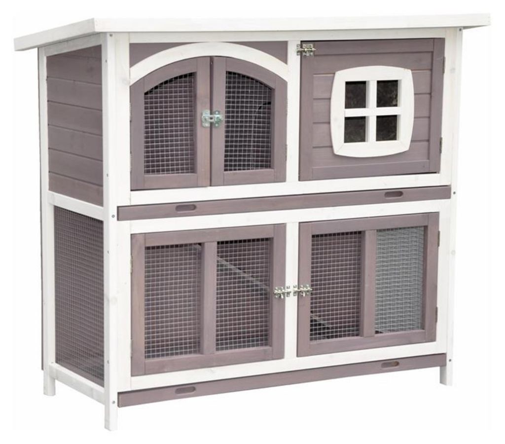 Kleintierstall Murmel taupe/weiß Produktbild 