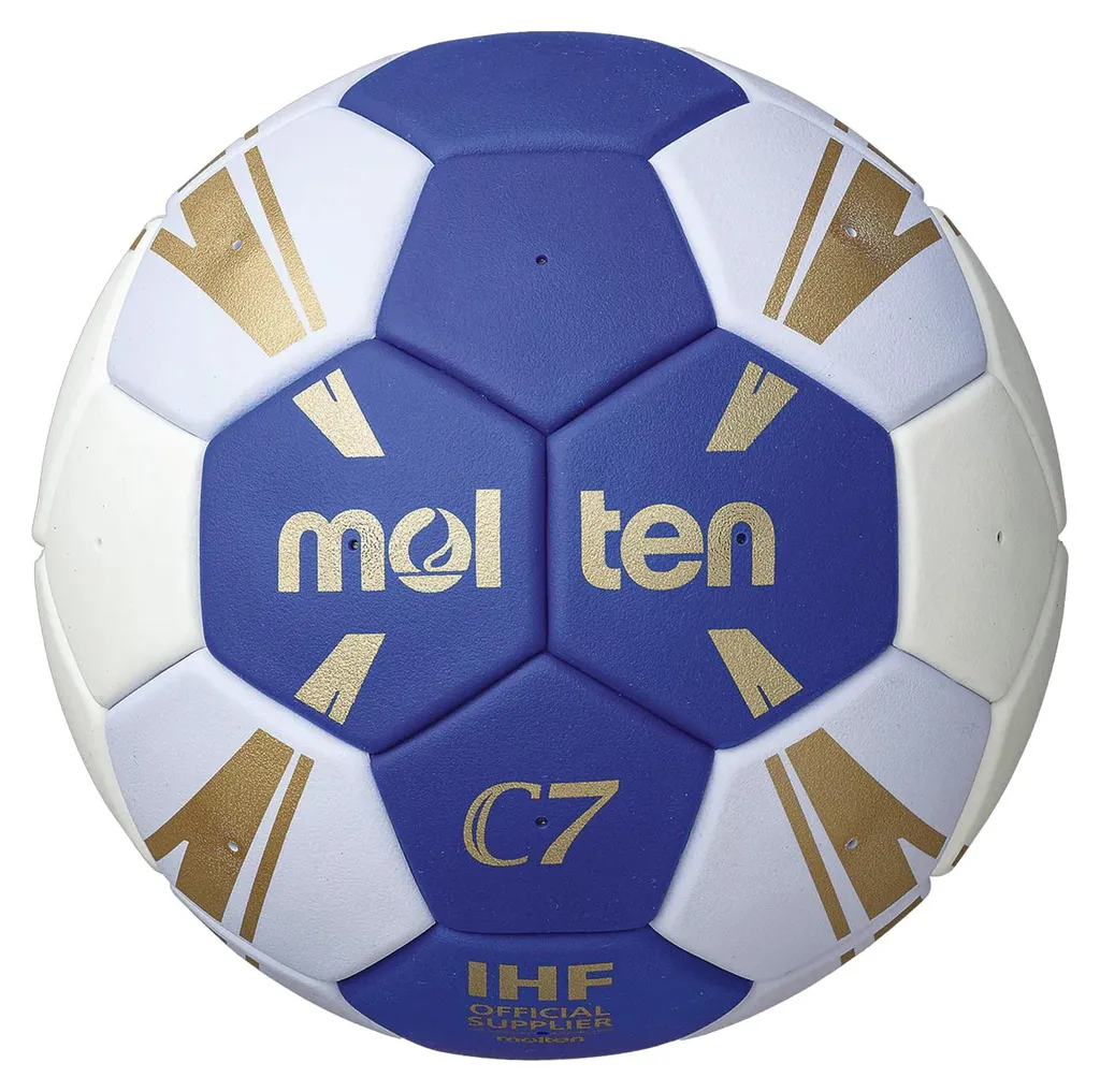 Ballon de handball Molten C7 blanc et bleu idéal pour entraînement club