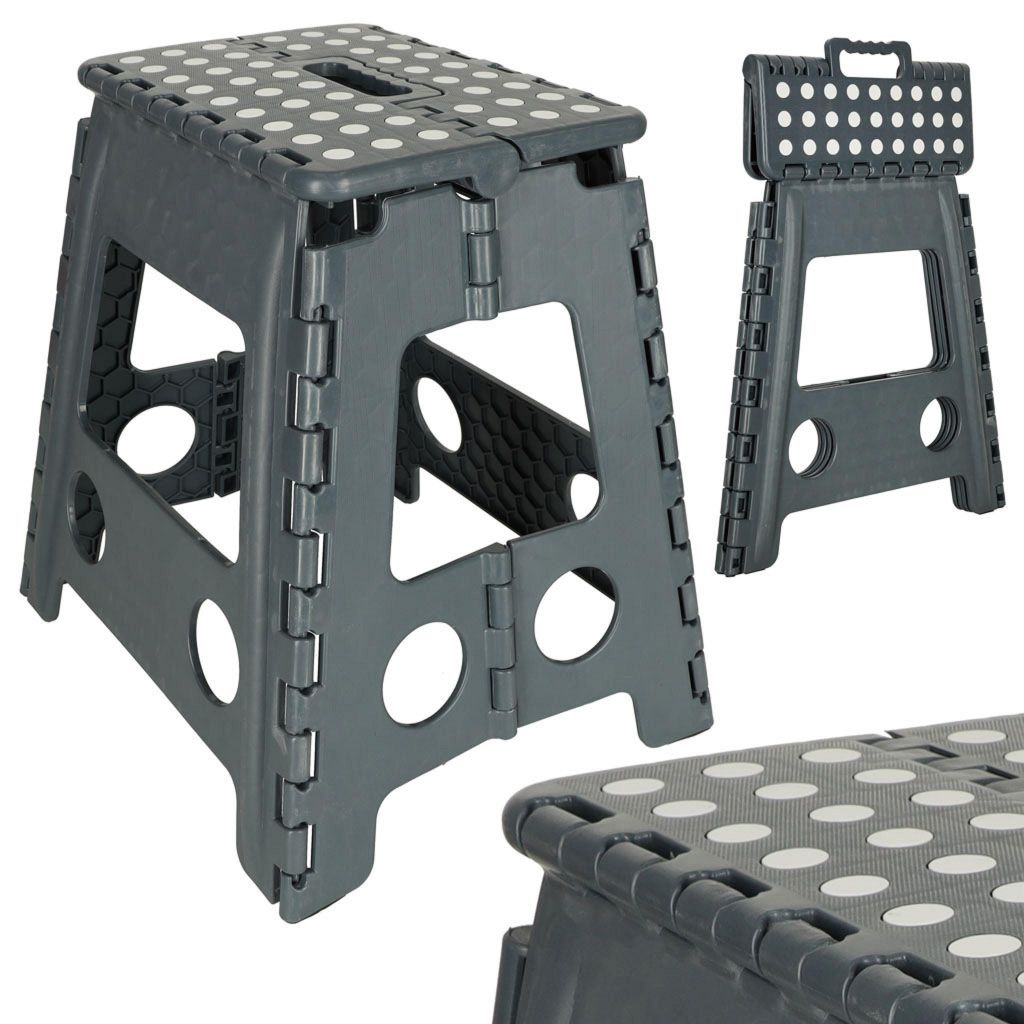 Sgabello pieghevole antiscivolo, altezza 39,5 cm, colore Immagine del prodotto 